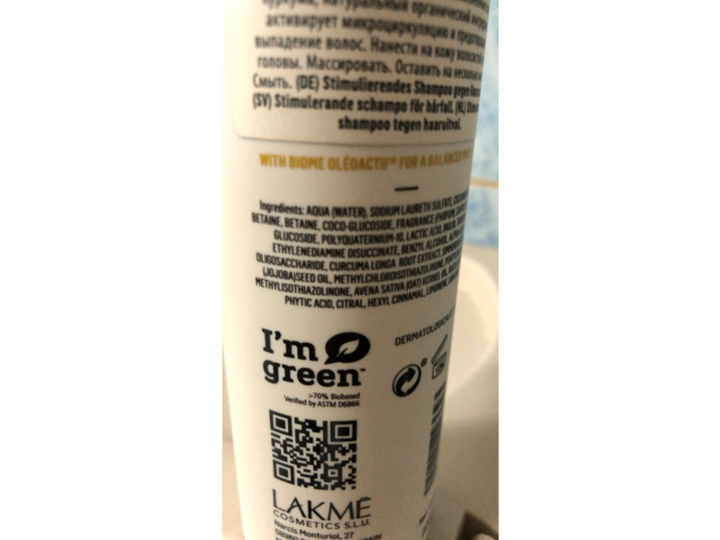 Lakme Teknia Scalp Care Vital Shampoo, 10.2 fl oz/300 mL