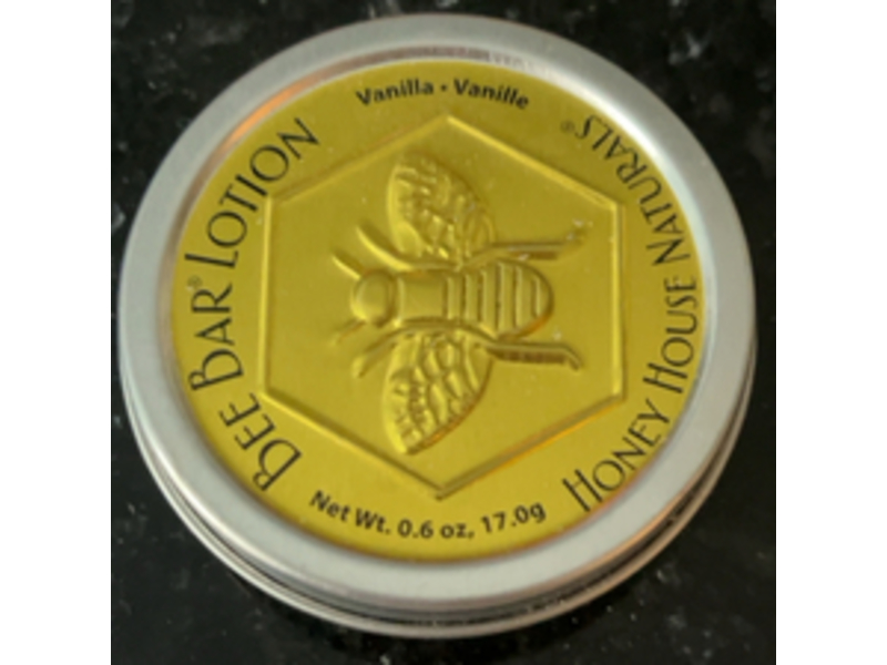 Honey House Naturals Bee Bar Lotion, Vanilla, 0.6 oz/17 g