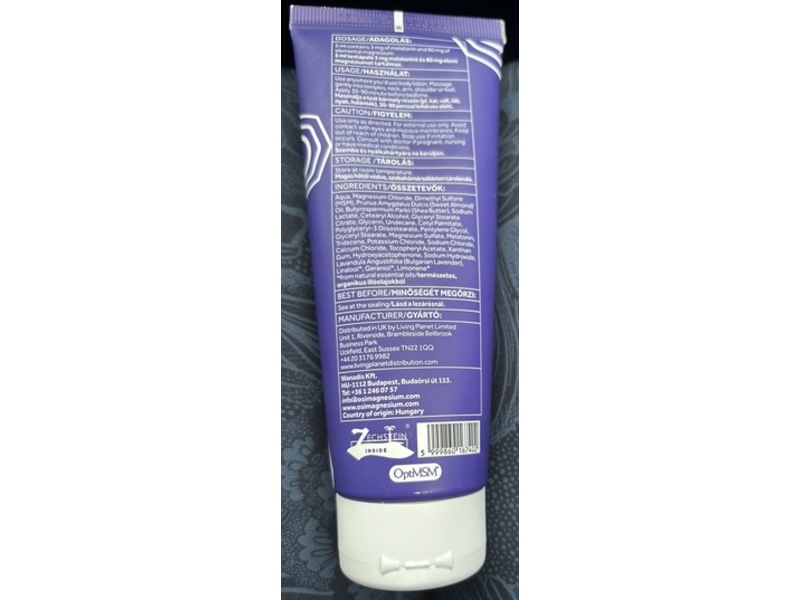 Osi Magnesium Good Night Melatonin Body Lotion, Lavender, 3.38 oz/100 mL