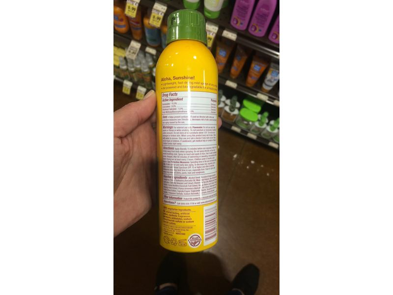 Alba Botanica Hawaiian Clear Spray Sunscreen, SPF50, Nourishing Coconut, 6 oz (171 g)