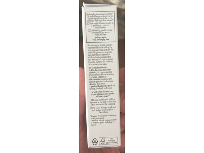 Philosophy In Good Hands Multi-Restorative Hand Cream, Fragrance Free, 0.9 fl oz/28 mL