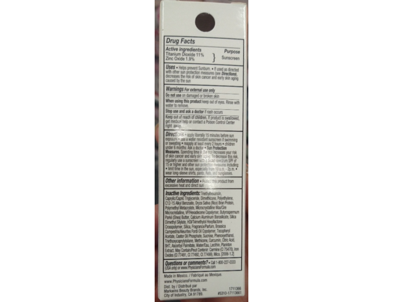 Physicians Formula Natural Triple Defense Multicolor Stick, Natural Rose, SPF 20, 0.26 oz/7.4 g