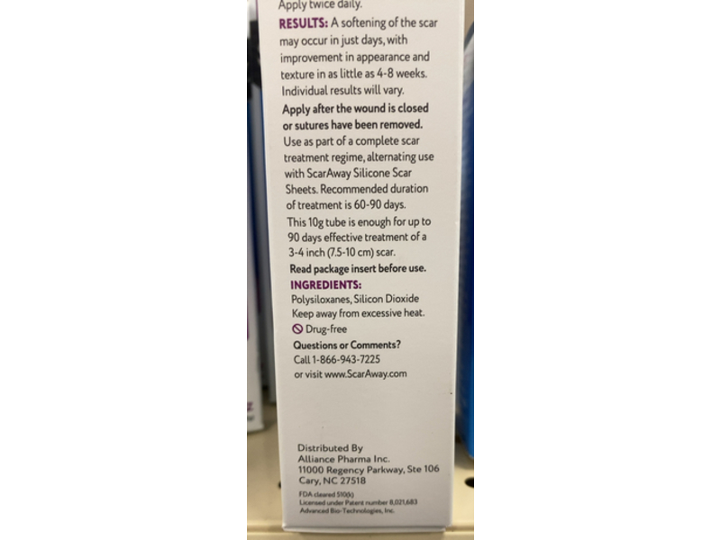 ScarAway Silicone Scar Gel, 0.35 oz/10 g