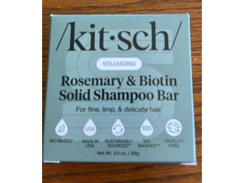 Kitsch Volumizing Solid Shampoo Bar, Rosemary & Biotin, 3.5 oz/99 g