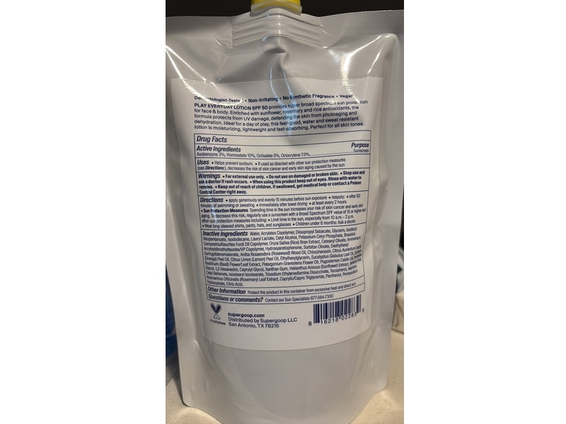 Supergoop! Play Everyday Lotion Refill, SPF 50, 18 fl oz/532 mL