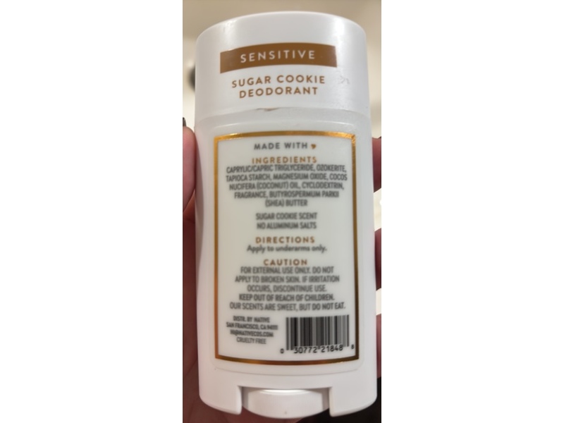 Native Sensitive Deodorant, Sugar Cookie, 2.65 oz/75 g