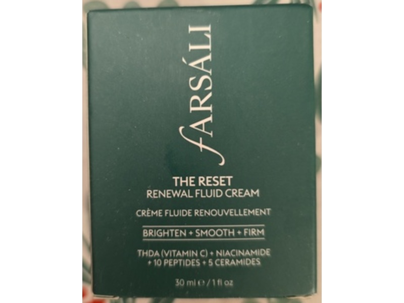 Farsali The Reset Renewal Fluid Cream, THDA (Vitamin C) + Niacinamide + 10 Peptides + 5 Ceramides, 1 fl oz/30 mL