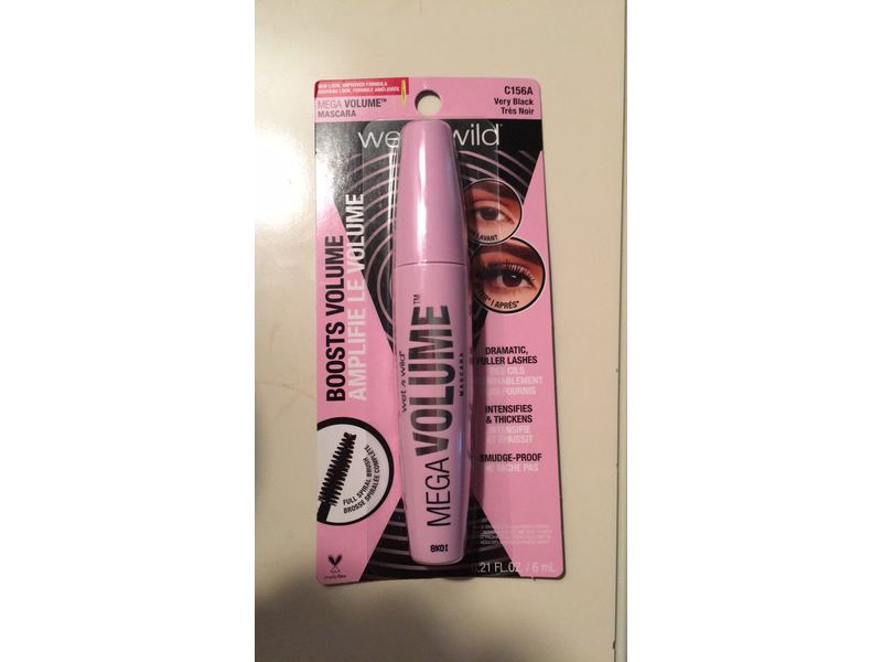 Wet N Wild Mega Volume Mascara, Very Black, 0.21 fl oz / 6 mL