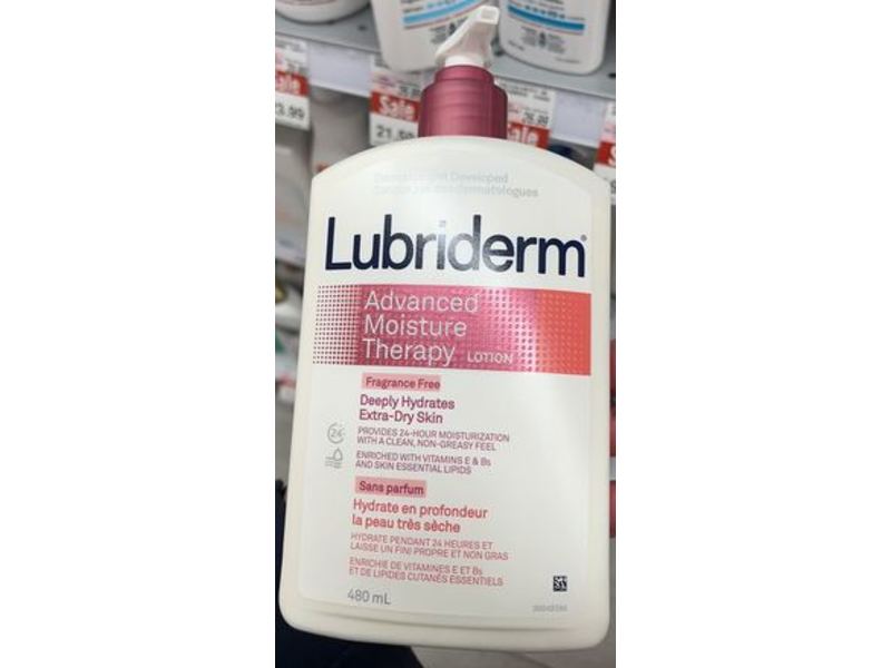 Lubriderm Advanced Moisture Therapy Lotion, Fragrance Free, 480 mL