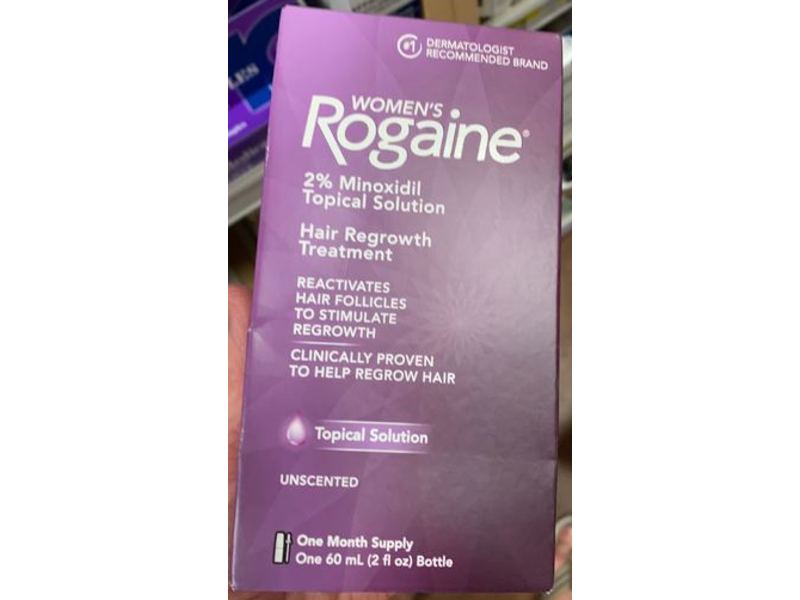 Rogaine Hair Regrowth Treatment, Unscented, 2 fl oz/60 mL