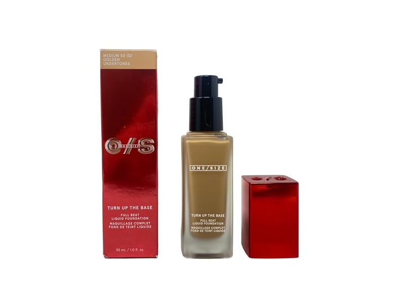 One/Size Turn Up The Base Full Beat Liquid Foundation, Medium 50(G) Golden Undertones, 1.0 fl oz/30 mL