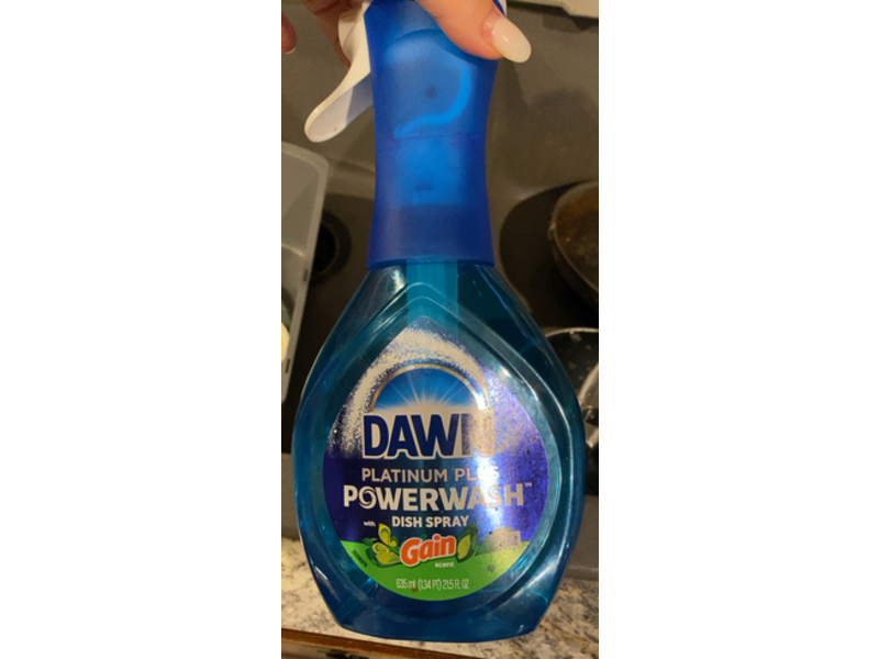 Dawn Platinum Plus Powerwash Dish Spray, Gain Scent, 21.5 fl oz/635 mL