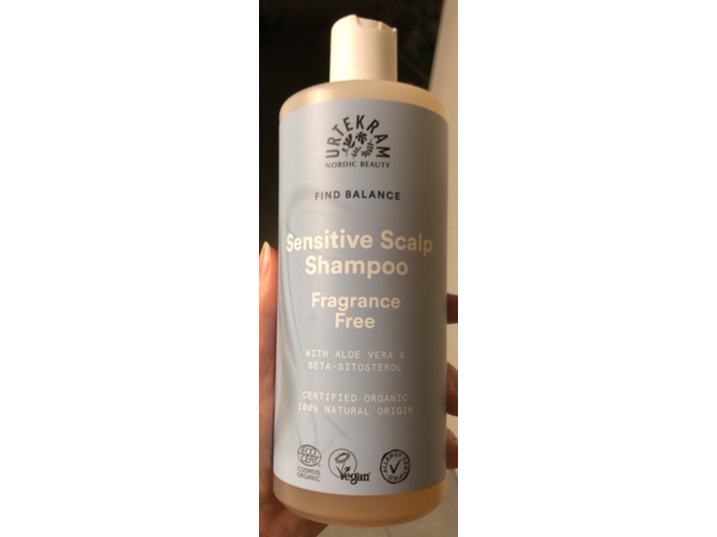 Urtekram Sensitive Scalp Shampoo, Aloe Vera & Beta - Sitosterol, 16.9 fl oz/500 mL