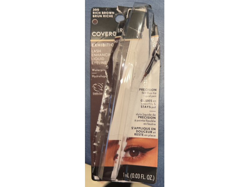 Covergirl Exhibitionist Lash Enhancing Liquid Eyeliner, 300 Rich Brown, 0.03 fl oz/1 mL