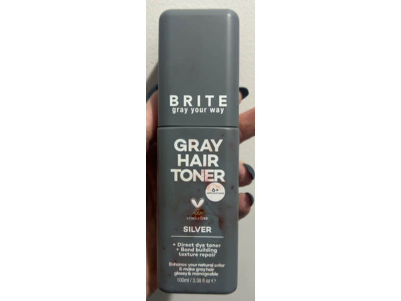 Brite Gray Hair Toner, Silver, 3.38 fl oz/100 mL