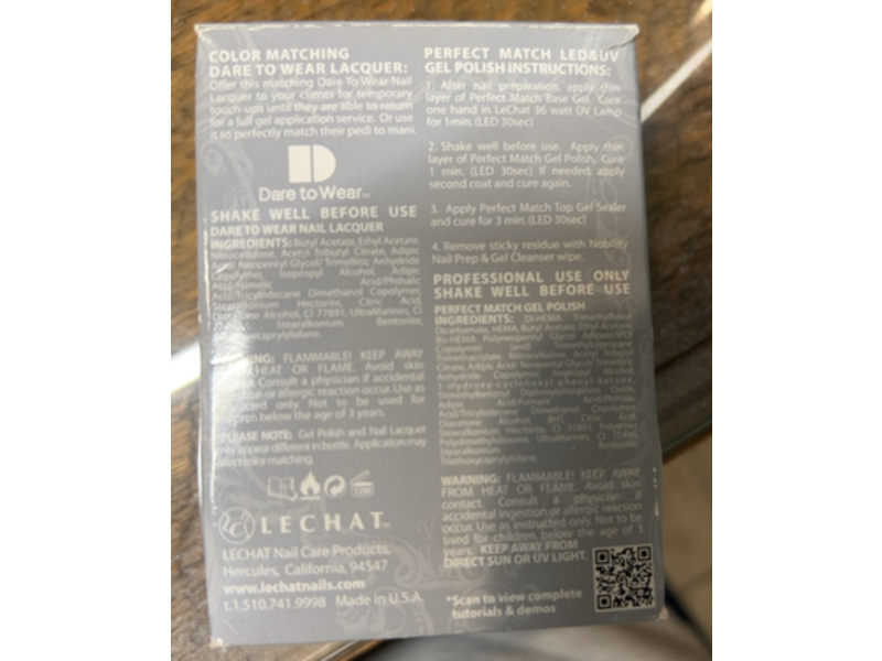 Lechat Perfect Match Gel Polish & Nail Lacquer, 220 Selene, 2.5 oz/15 mL