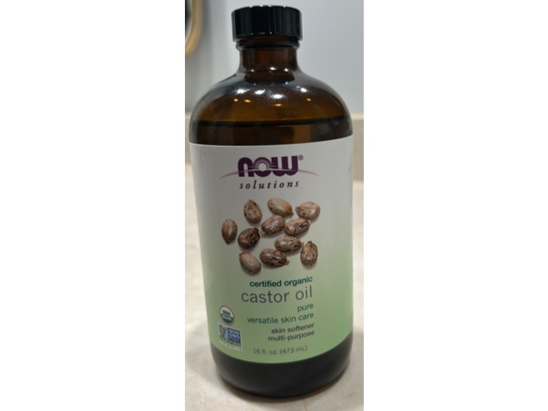 NOW Solutions Organic Castor Oil, 16 fl oz/473 mL