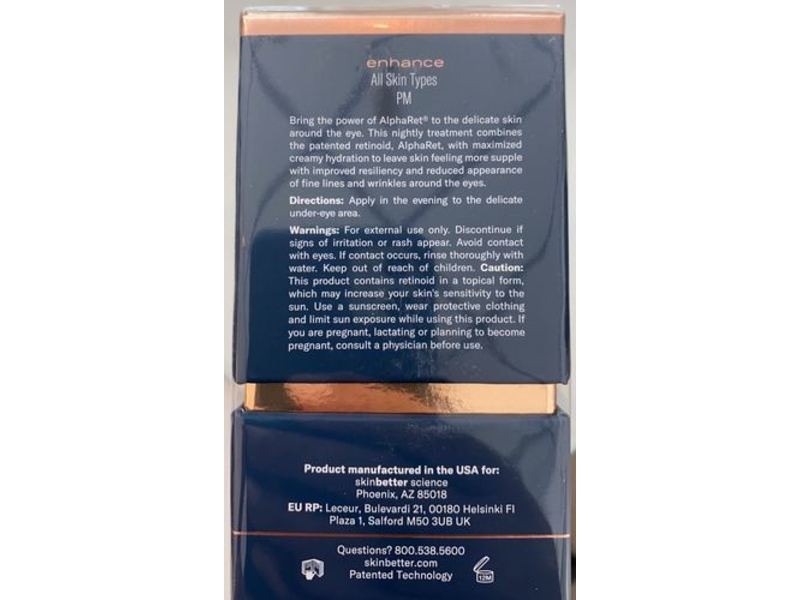 Skinbetter Science Eyemax Alpharet Overnight Cream, 0.5 fl oz/15 mL