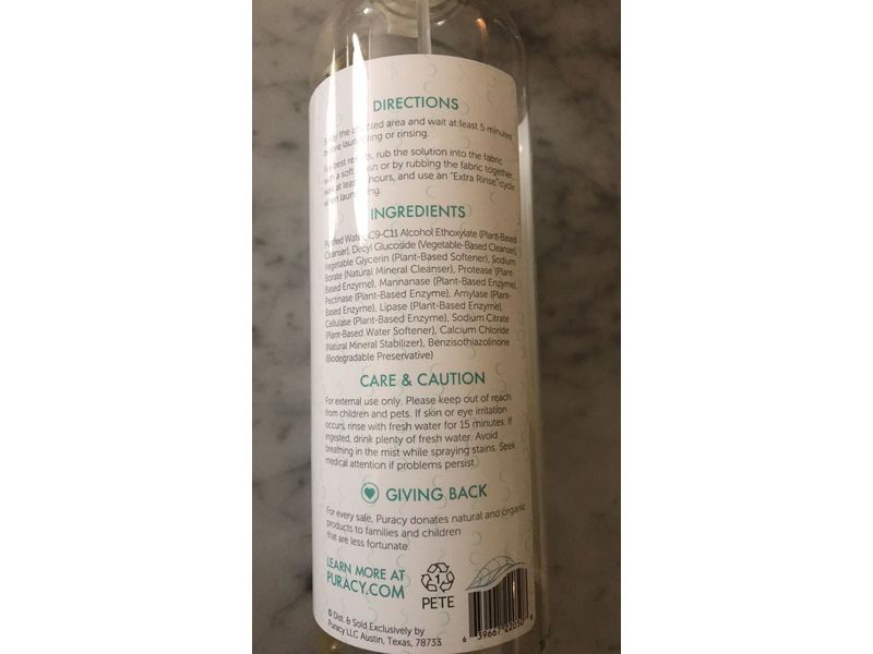 Puracy Natural Stain Remover, 25 fl oz