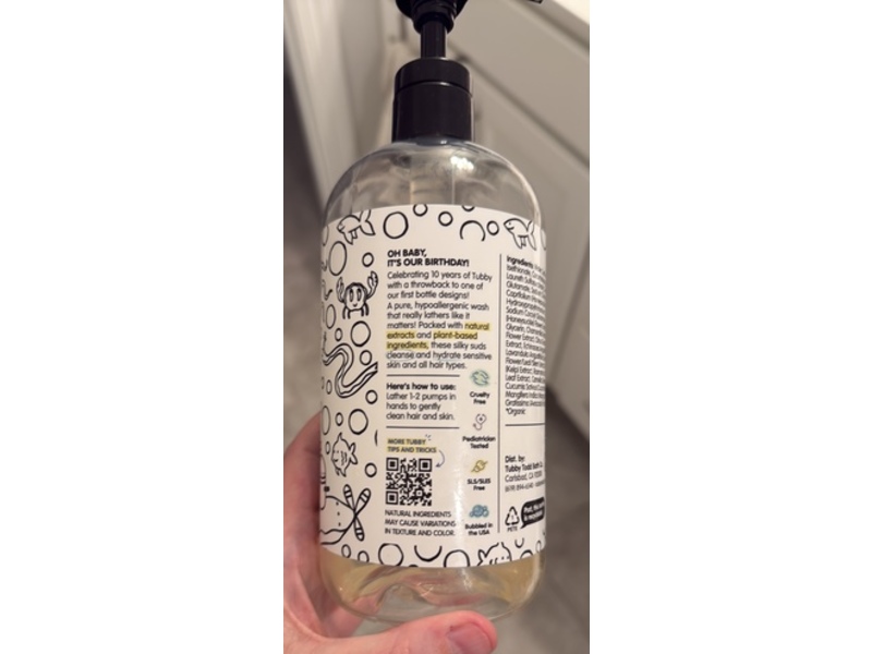 Tubby Todd Bath Co. Hair + Bath Wash, 25 fl oz/739 mL
