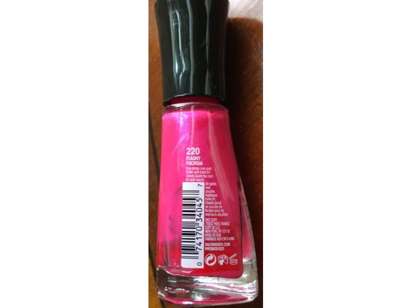 Sally Hansen Insta-Dri Nail Polish, 220 Flashy Fuchsia, 0.31 fl oz/9.17 mL
