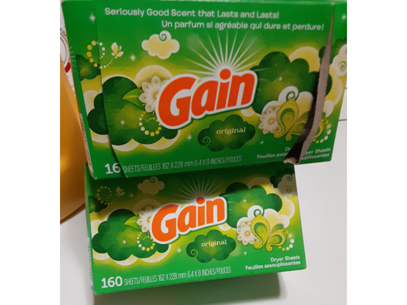 Gain Dryer Sheets, Original, 160 Count