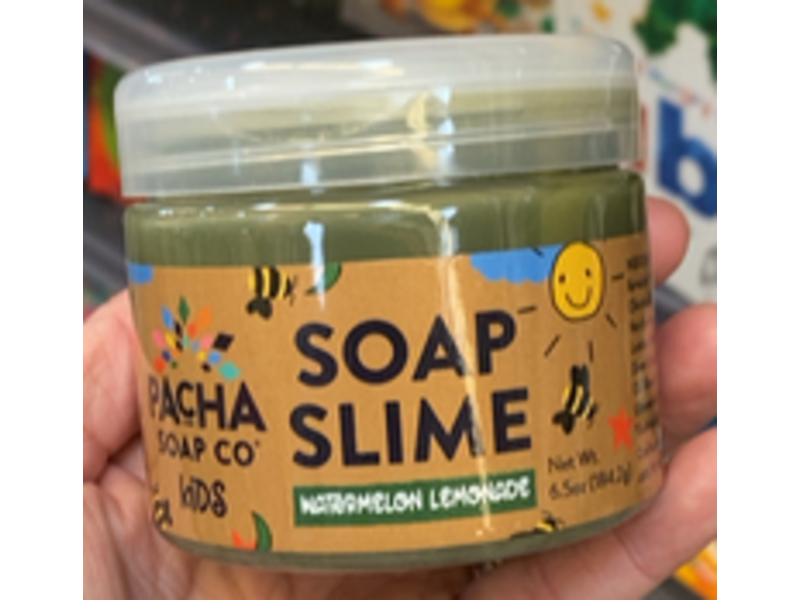 Pacha Soap Co Kids Soap Slime, Watermelon Lemonade, 6.5 oz/184.2 g
