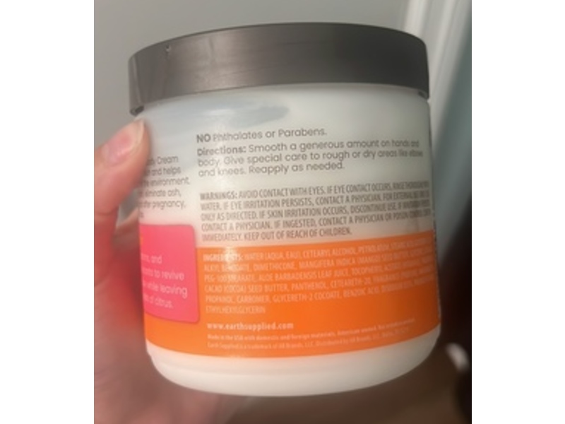 Earth Supplied Mango Butter Body Cream, 16 oz/454 g