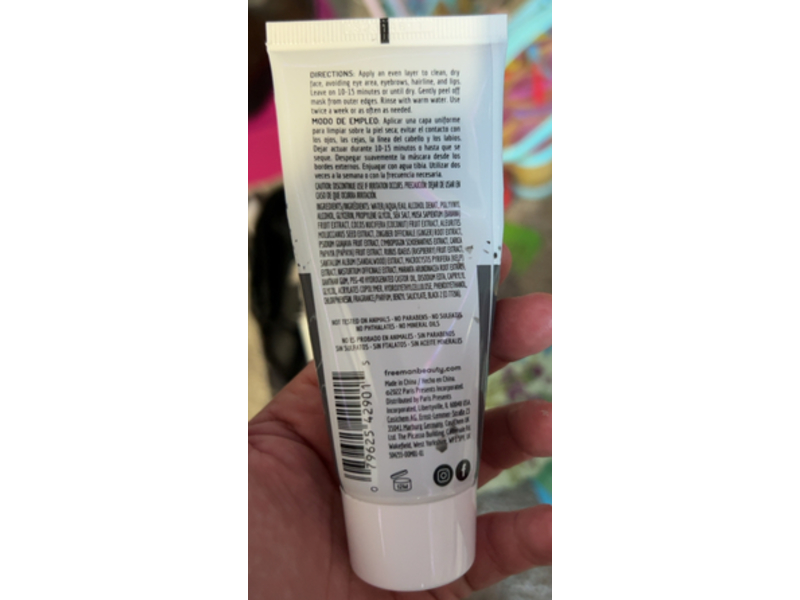 Freeman Peel-Off Mask, Hawaiian + Black Salt, 1.5 fl oz/44 mL