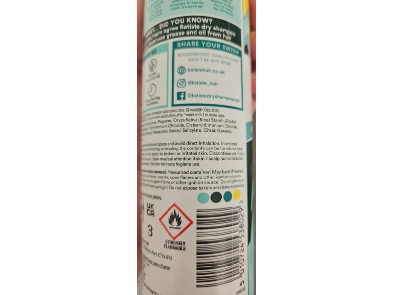 Batiste Original Dry Shampoo, Classic Fresh, 280 mL