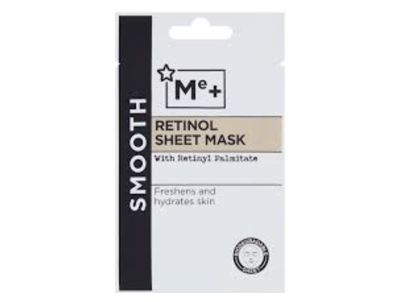 Me+ Smooth Retinol Sheet Mask, Retinyl Palmitate, 25 mL