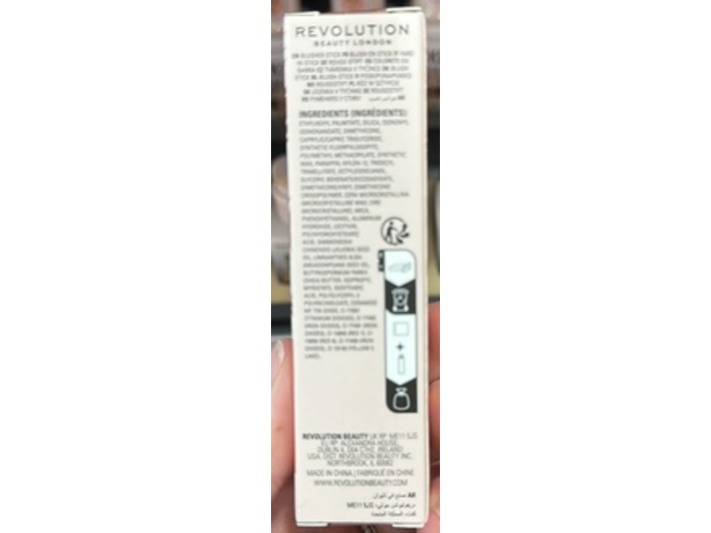 Revolution Silk Blush Blusher Stick, Peachy Pink, 0.15 oz/4.5 g