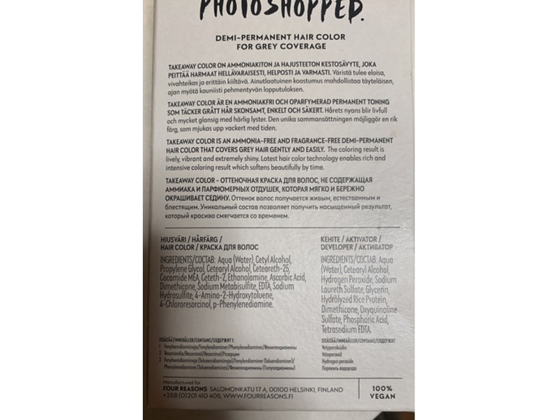 Four Reasons Takeaway Color Demi-Permanent Hair Color Kit, 7.0 Portobello