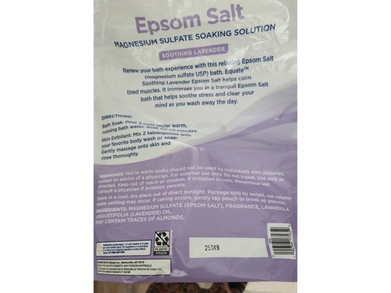 Equate Epsom Salt Soaking Solution, Soothing Lavender, 48 oz/1.36 kg