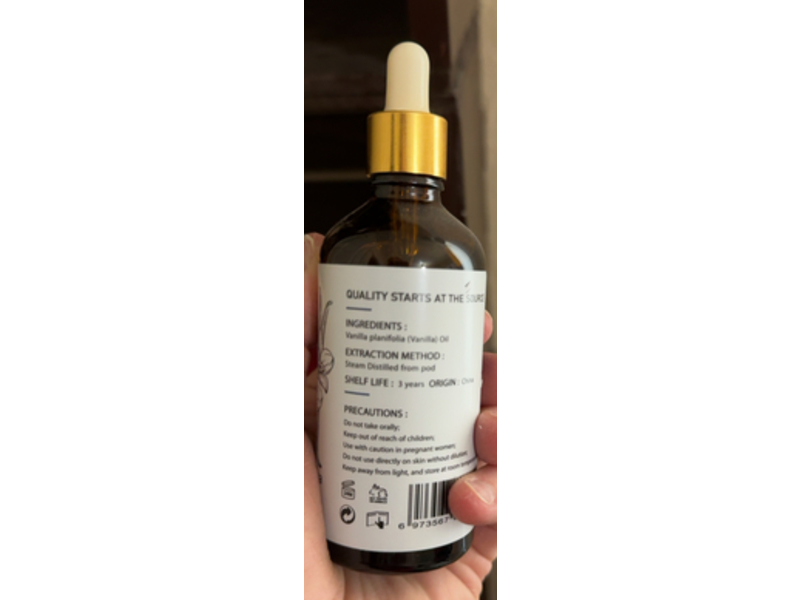 HIQILI Essential Oil, Vanilla, 3.38 fl oz/100 mL