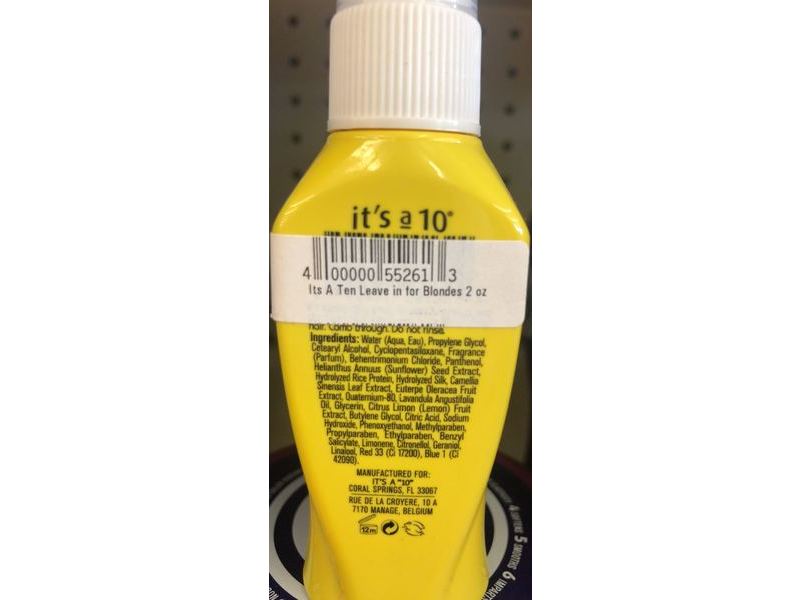 It's a 10 Miracle Leave-In Conditioner, Blondes, 2 fl oz/59.1 mL