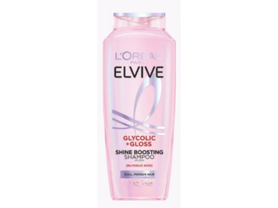 L'Oreal Paris Elvive Shine Boosting Shampoo, Glycolic + Gloss, 12.6 fl oz/375 mL