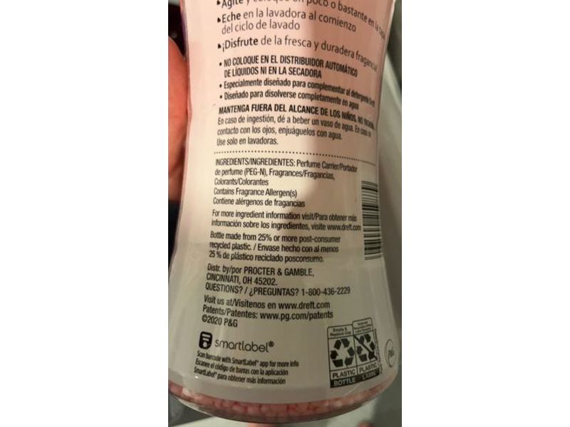 Dreft In Wash Scent Booster, Blissfuls, Baby Fresh Scent, 26.5 oz/750 g