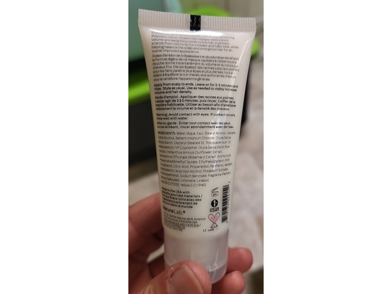 Nature Lab Perfect Volume Thickening & Conditioning Hair Masque, 1 fl oz/30 mL