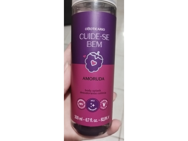 O Boticario Cuide-Se Bem Body Splash Deodorant, Amoruda , 6.7 fl oz/200 mL