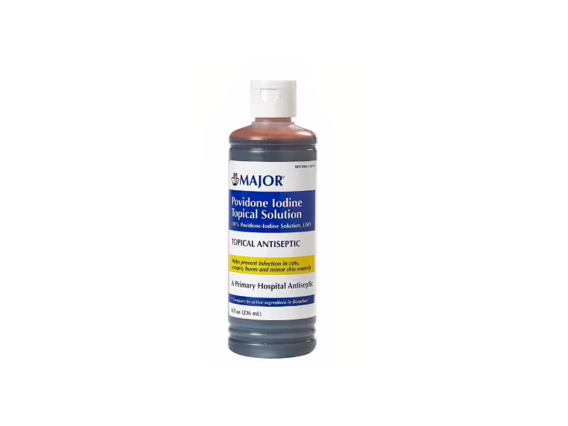 Major Topical Antiseptic Povidone Iodine Topical Solution, 8 fl oz/236 mL