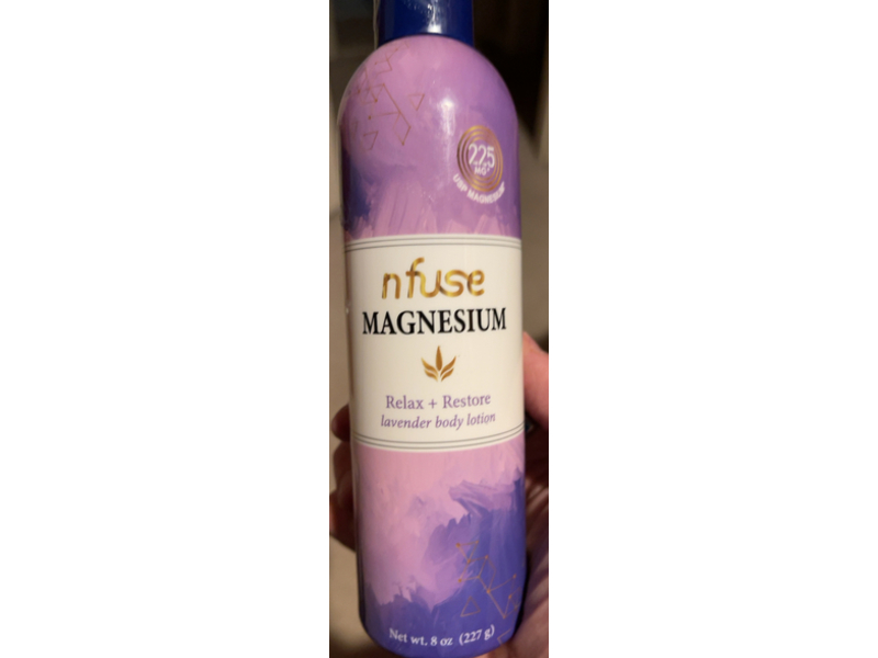 Nfuse Magnesium Body Lotion, Lavender Essential Oils, 8 oz/227g