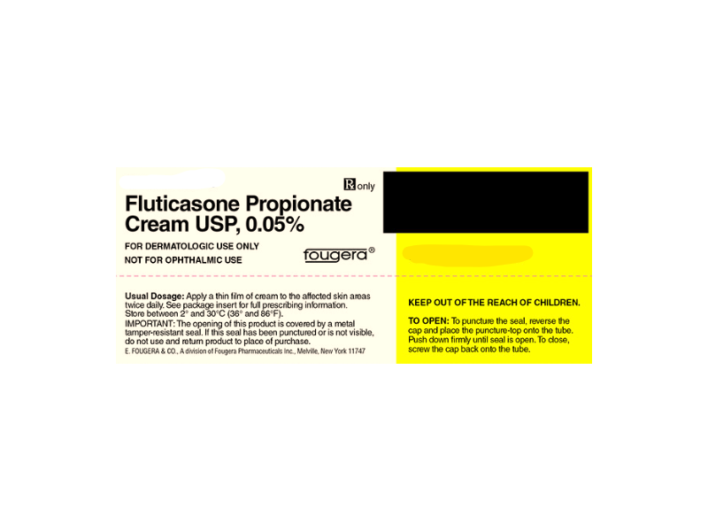 Fluticasone Propionate Cream USP, 0.05%, 60 g, Fougera (RX)
