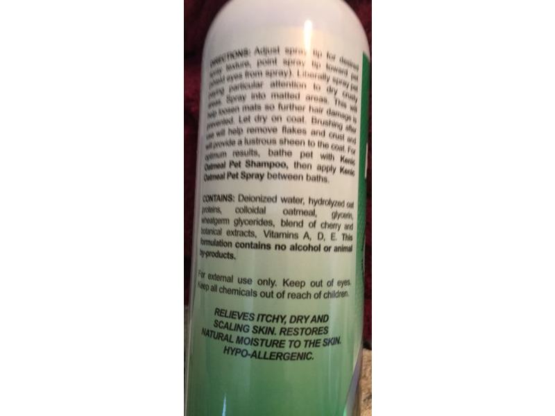 Kenic Pet Spray, Oatmeal, 481.9 g