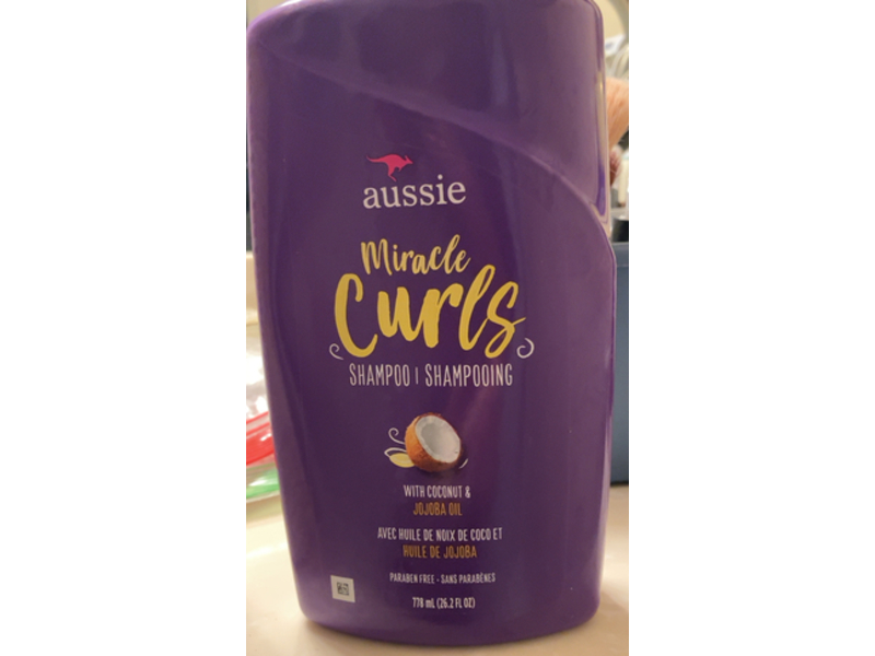 Aussie Miracle Curls Shampoo, Coconut & Jojoba Oil, 26.2 fl oz/778 mL