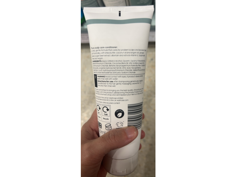 Waitrose & Partners Pure Scalp Care Conditioner, Sugar Beet & Organic Aloe Vera Extracts