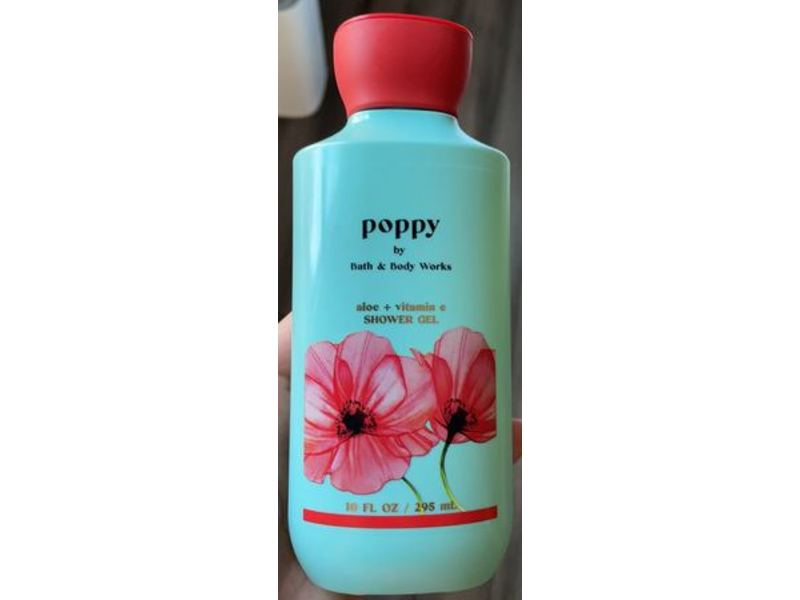 Bath & Body Works Poppy Shower Gel, Aloe + Vitamin E, 10 fl oz/295 mL