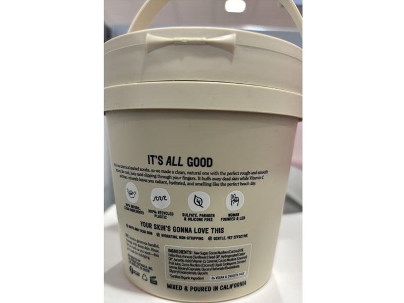 California Naturals Body Scrub Tub, Raw Sugar, Coconut Oil, Vitamin C, 14.5 fl oz/414 g