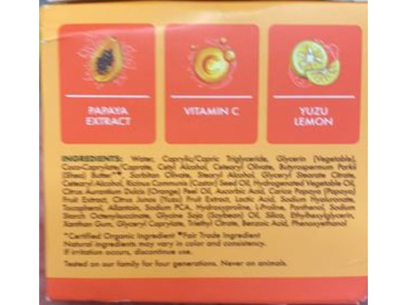 Sheamoisture Brighter Days Ahead Night Cream, Papaya & Vitamin C W/ Yuzu Lemon, 2 oz/57 g