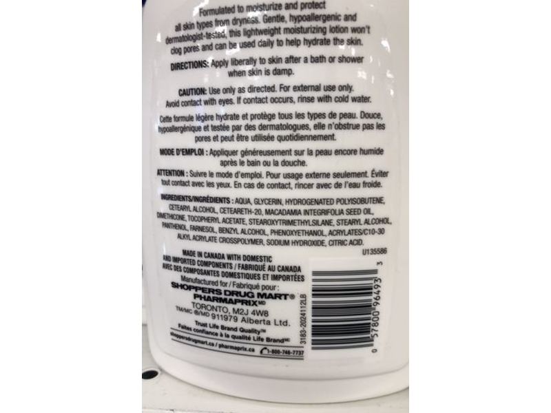 Life Brand Moisturizing Lotion, Lightweight, 500 mL